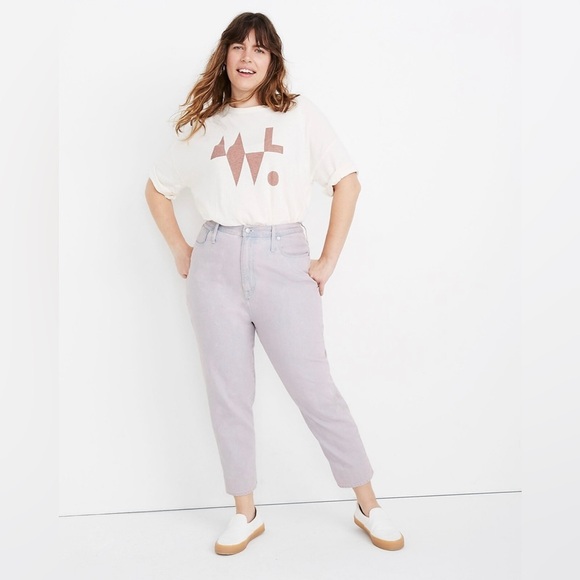 Madewell High Rise Mom Jeans Pink Denim Size 27 4 Overdyed Edition Small - Picture 7 of 8